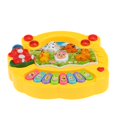 thumbnail image 2 of Piano electrónico educativo musical para bebés y niños pequeños, con diseño de animales de granja, para desarrollar la música, color amarillo, 2 of 6