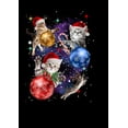 thumbnail image 2 of Men's Lost Gods Xmas Cats in Space  Sweatshirt Black Medium, 2 of 4