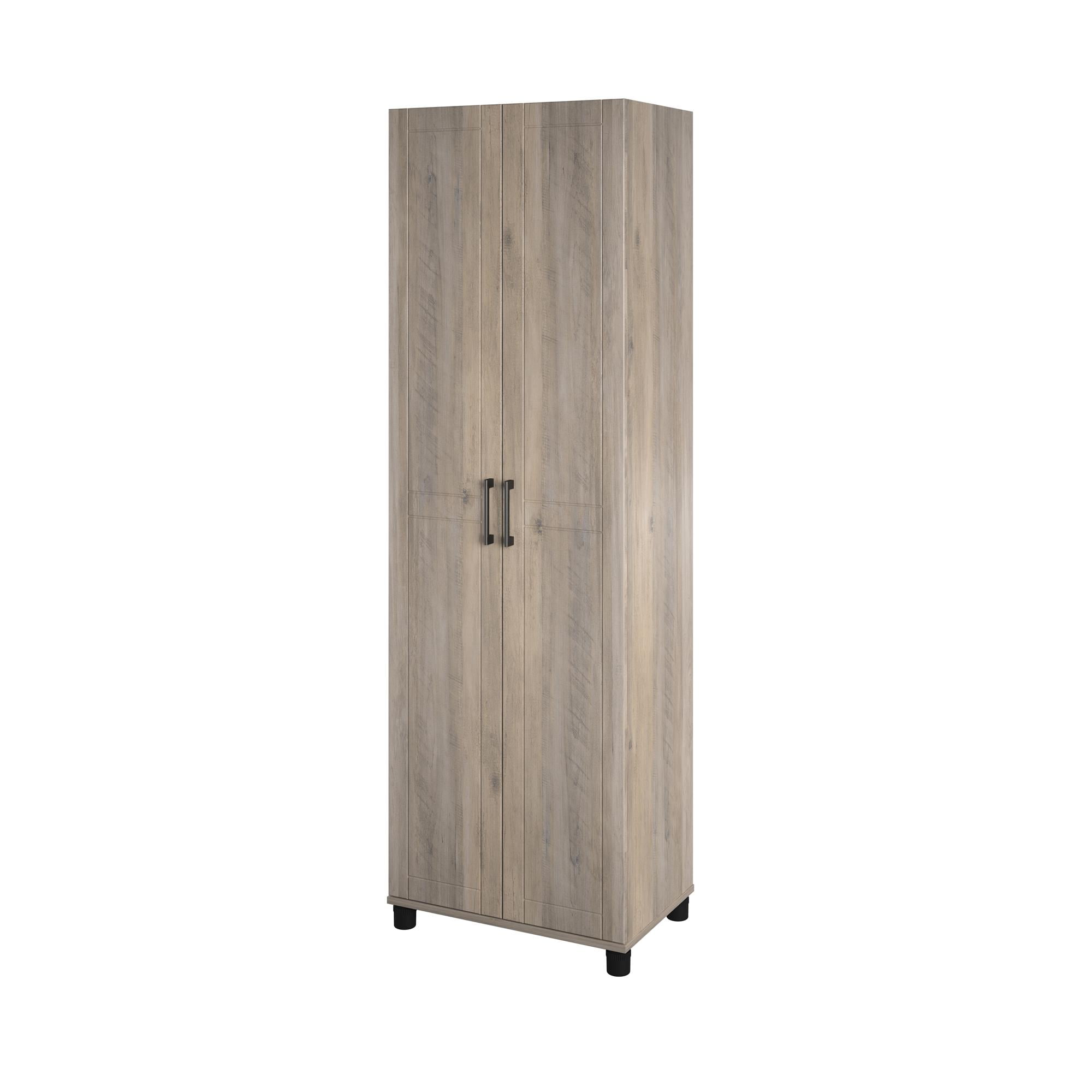 Systembuild Callahan 24 Utility Storage Cabinet Gray Oak Walmart Com Walmart Com