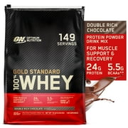 Optimum Nutrition, Gold Standard 100% Whey Protein Powder, Double Rich Chocolate, 10 lb, 149 Servings
