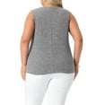 thumbnail image 3 of Agnes Orinda Women's Plus Size Ribbed Tank Tops Crew Neck Sleeveless Stretch Camisole Summer Casual Basic Tanks Shirt 2025 3X Gray, 3 of 5