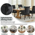 thumbnail image 6 of Dining Chair Set of 2, Legahome Mid Century Accent Chairs with Button Tufted & Curved Wooden Legs, Chenille Upholstered Arm Chair Accent Chair, Kitchen & Dining Room Chairs Set, Black, 6 of 9