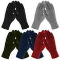 thumbnail image 3 of 50 pack Trail maker Adult One Size Knit Stretch Cold Winter Weather Gloves  in Black, Gray, Navy Blue, Red and Green, 3 of 6