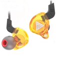 thumbnail image 1 of Auriculares con cable QKZ, interfaz ergonómica de 3 5mm, auriculares HiFi para tableta, auriculares deportivos para escuchar música con micrófonoAmarilloPorcelana Deng Xun unisex, 1 of 2