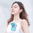 thumbnail image 5 of Fanshiluo Portable Fans With Their Own Vanity Mirrors USB Rechargeable Fan 3-speed Airflow Neck Hanging Suitable For Travel Home Office And Bedroom, 5 of 9