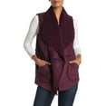 thumbnail image 1 of Caslon Gilet Réversible en Fausse Fourrure pour Femmes avec Poche avant Bordeaux, 1 of 1