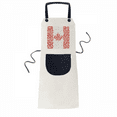 thumbnail image 1 of Canada Drapeau National Érable Mosaïque Tablier Réglable Bavoir Coton Lin BBQ Cuisine Poche Pinafore, 1 of 3