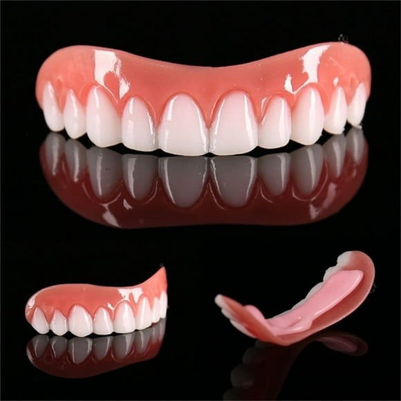 Silicone Simulated Teeth Veneer Smile Simulation Denture Veneer Cosmetic Teeth Cover Whitening Braces