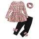 thumbnail image 1 of Gibobby Conjunto de Sudadera y Leggings de Lana Ropa de bebé niña niño otoño invierno trajes conjunto de manga larga camisas tops pantalón diadema 3 piezas(Rojo, 3-4 Años), 1 of 4