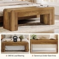 thumbnail image 6 of Tribesigns 47" Farmhouse Entryway Bench, Engineered Wood Shoe Bench with Heavy-Duty Legs, Perfect for Bedroom, Hallway, or Living Room, 6 of 7