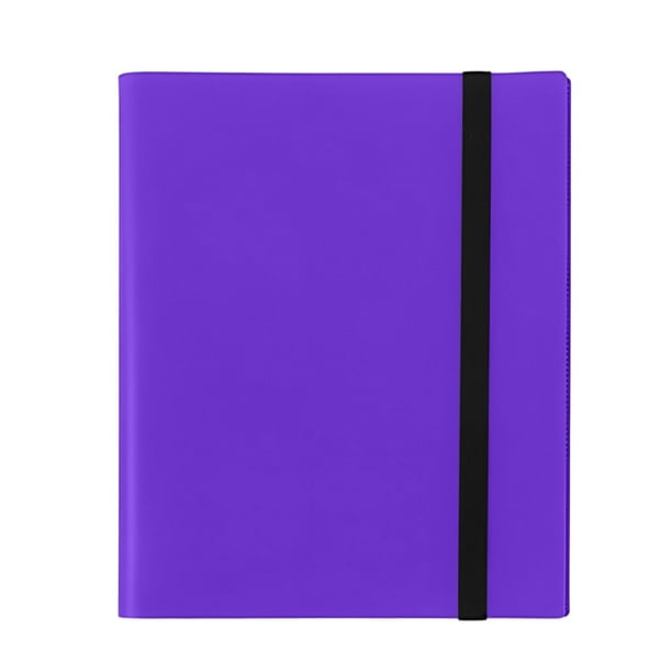 Carpeta para Tarjetas Coleccionables con 9 Bolsillos | 360 Bolsillos Laterales | Álbum Resistente E Impermeable con Correa Elástica | Admite Tarjetas Deportivas Estándar de 6,35 X 8,9 Cm. Organizador