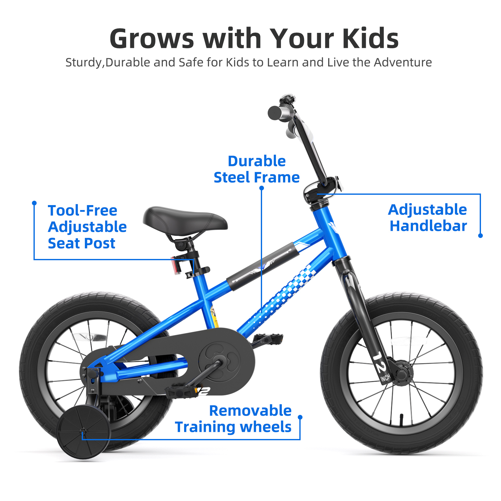XJD BMX Kids Bike 12 Inch Boys 2-8 Years Training photo 3