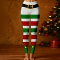 thumbnail image 2 of FUZHIQ Women Christmas Pants Women's Fashion Christmas Christmas Tree Print Leggings with Yoga Sport Elastic Pants, 2 of 5