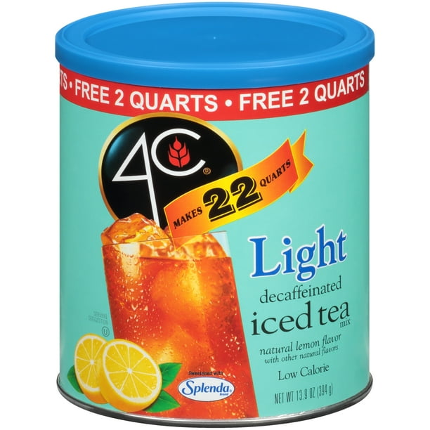 4CÂ® Light Naturally Decaffeinated Lemon Flavor Iced Tea Mix 13.9 oz