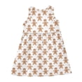 thumbnail image 3 of Girls Dress Cookie Man Snowflake Sleeveless Dress for Girls Hem A-Line Casual Sundress, 3 of 7