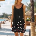 thumbnail image 2 of CHGBMOK Women Dress Boho Floral Midi Dresses Crew Neck Sleeveless Dress Ruched Flowy Casual Sundress Beach Vacation Outfits, 2 of 5