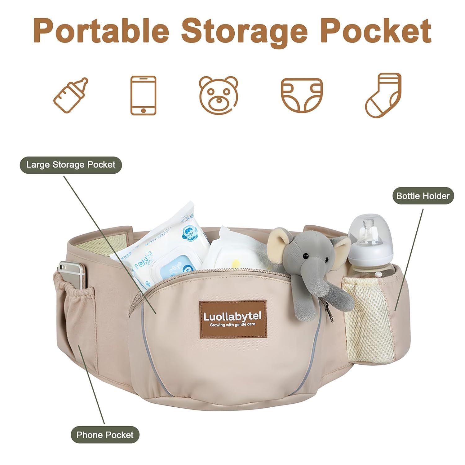 AsterOutdoor Baby Carrier with Hip Seat, 6-in-1, Newborn to Toddler photo 4