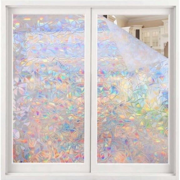 Rkxzt Window Film 1PC Electrostatic Window Film Frosted Glass Sticker Static Cling Opaque Light Control Home Decor|Plastic