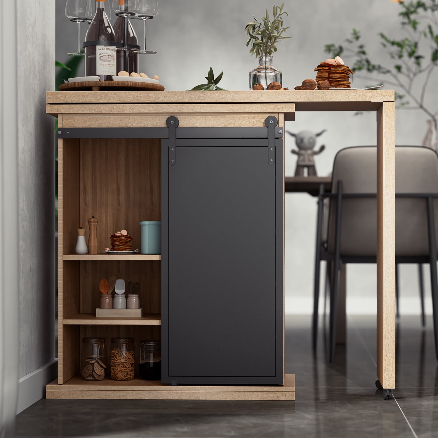 Canddidliike Farmhouse Console Table Entryway Serving Wine Storage with