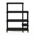 thumbnail image 3 of Furinno Turn-N-Tube 4-Tier Wide Toolless Multipurpose Printer Stand Display Storage Shelf with Wheels, Americano/Black, 3 of 6