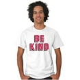 thumbnail image 4 of Be Kind Happy Peace Love Inspiring Men's Graphic T Shirt Tees Brisco Brands X, 4 of 4