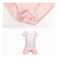 thumbnail image 6 of Ballet Leotard Dress Pink Dance Leotard with Tutu Short Sleeve Ballerina Dress for Girls, 6 of 7