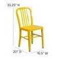 thumbnail image 6 of Flash Furniture Commercial Grade Yellow Metal Indoor-Outdoor Chair, 6 of 12