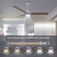 thumbnail image 4 of Matthews Fan Company AKLK-BN-WN-72 Alessandra 72” Brushed Nickel Ceiling Fan with 3 Walnut Blades, Integrated LED Light Kit, Remote Control, Indoor/Outdoor Wet Rated, 4 of 6