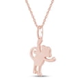 thumbnail image 2 of AFFY Silhouette Pet Love Monkey&nbsp;Animal Charm Pendant Necklace In 14K Rose Gold Over Sterling Silver, 2 of 5