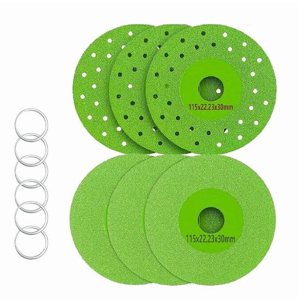Paquete de 6 Discos Amolar Diamante 4,5 Pulgadas (115 mm) para Cortar y Cerámica, Azulejos Mármol