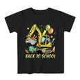thumbnail image 3 of School Uniform Tshirts Kids Print Round Neck T Shirt Short Sleeve Casual Boys Top Girls T Shirts Black 3-4 Years, 3 of 4
