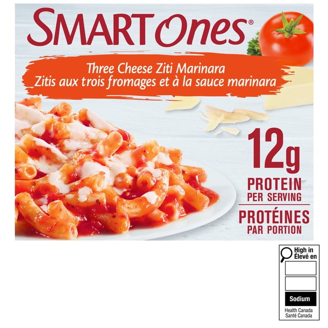 Smart Ones Three Cheese Ziti Marinara Frozen Meal, 255g