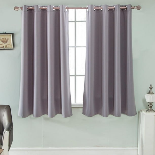 1 Panel con Ojales en Parte , Cortinas Opacas, Tratamiento de Ventanas, Aismiento Térmico. Gris 52x45 pulgadas perfecl Cortinas opacas para ventanas