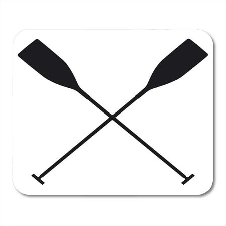 LADDKE Oar Real Sports Paddles for Canoeing Black Silhouette Criss Cross Crew Row Mousepad Mouse Pad Mouse Mat 9x10