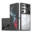 thumbnail image 1 of for Samsung S23 Ultra Case, Shockproof Rugged Samsung Galaxy S23 Ultra Phone Case, with Sliding Camera Cover, Drop Protection Crystal Clear Back Case Clear for Galaxy S23 Ultra, Black, 1 of 6