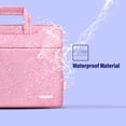 thumbnail image 3 of iBenzer Water-Resistant Polyester 14" Laptop BriefCase, Rose Quartz, 3 of 7