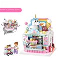thumbnail image 4 of Bloques de construcción de partículas pequeñas Serie de autos gourmet Tienda de helados y papas fritas Bloques de construcción ensamblados Juguetes para niños, 4 of 4