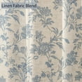 thumbnail image 4 of Blue Shower Curtain Floral Cotton Linen Cottagecore Shower Curtain for Bathroom 72" L x 60" W, 4 of 5