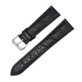 thumbnail image 1 of Correa de reloj de cuero de grano superior Pulsera de reloj suave para regalos (negro 20 mm), 1 of 8