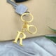 thumbnail image 1 of 1Pcs Metal Material Keychain Gold Letters A To Z Keychain First Letter Pendant With Keychain Bag Pendant Christmas Gift, 1 of 6