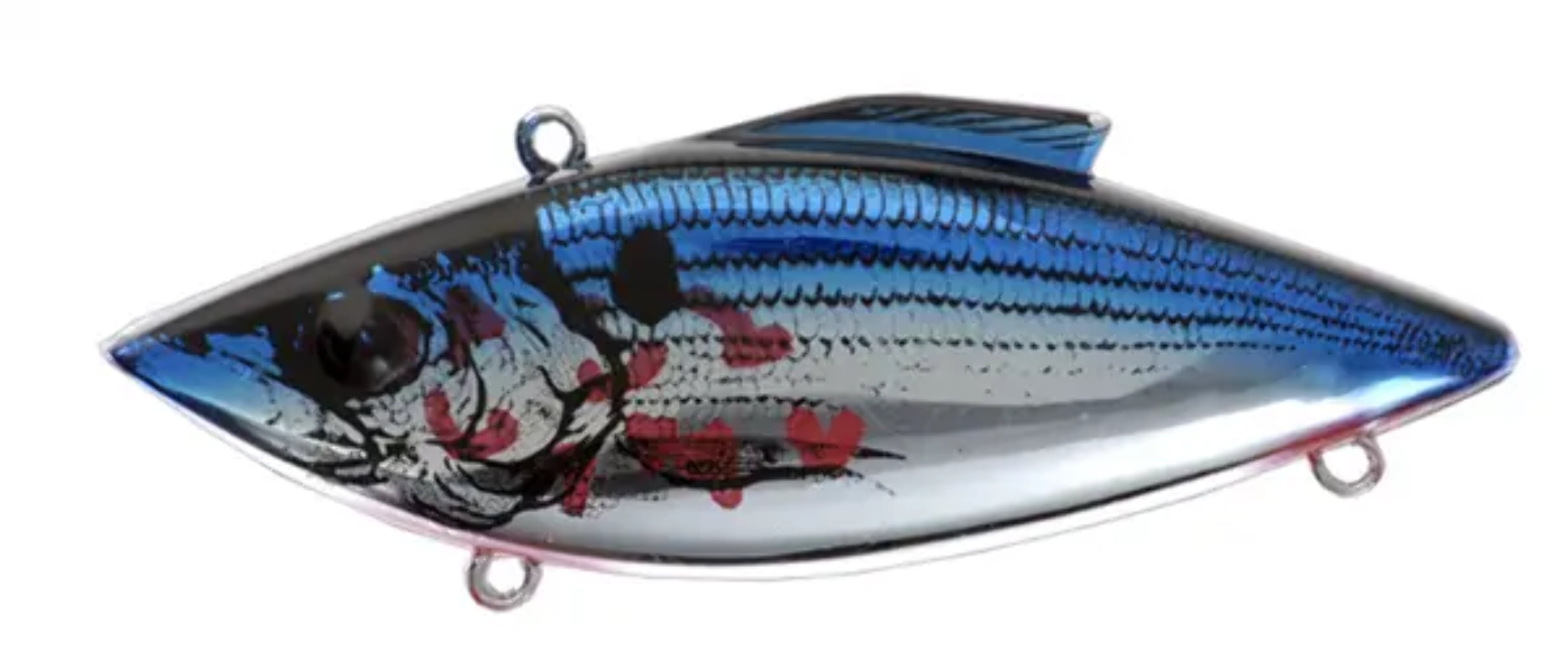 (2 pack) Lewis Rat-L-Trap 1/2 oz. Chrome/Blue/Black Stripes RT-W1