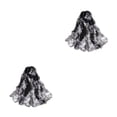 thumbnail image 3 of Thinsony Lightweight Portable Scarf Versatile For Wide Application And Easy Matching With Floral Patterns Black and White 2Set, 3 of 6