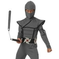 thumbnail image 2 of Stealth Ninja Child Costume (Grey), 2 of 2