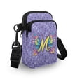 thumbnail image 3 of HELLHERO Zipper Sling Bag, Polyester Adjustable Crossbody Bag for Adults, Butterfly Letter Design, 3 of 7
