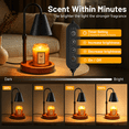 thumbnail image 6 of Adjustable Height Black Candle Warmer Lamp for Jar Candles, with Timer, Dimmer & 2 Bulbs, 6 of 7