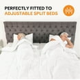 thumbnail image 2 of Split King Comforter Sets for Adjustable Bed, 3-Piece Bedding Set King Size 106"×90", Individual Comfort for Couples, Machine Washable, White, 2 of 6
