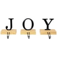 thumbnail image 2 of Northlight Set of 3 Metal and Wood “JOY” Weighted Christmas Stocking Holder 6“, 2 of 9