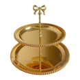 thumbnail image 1 of Soporte para cupcakes, soporte para pasteles, centro de mesa de 2 niveles, soporte para postres, decoración de mesa para fiestas, cumpleaños, té de la Oro, 1 of 8