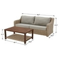 Better Homes & Gardens Bellamy 2 Piece Outdoor Sofa Gray Cushions