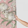 thumbnail image 3 of JEUXUS Shower Curtain Set Cute Bunny with Lilies Multiple Sizes White, 3 of 7